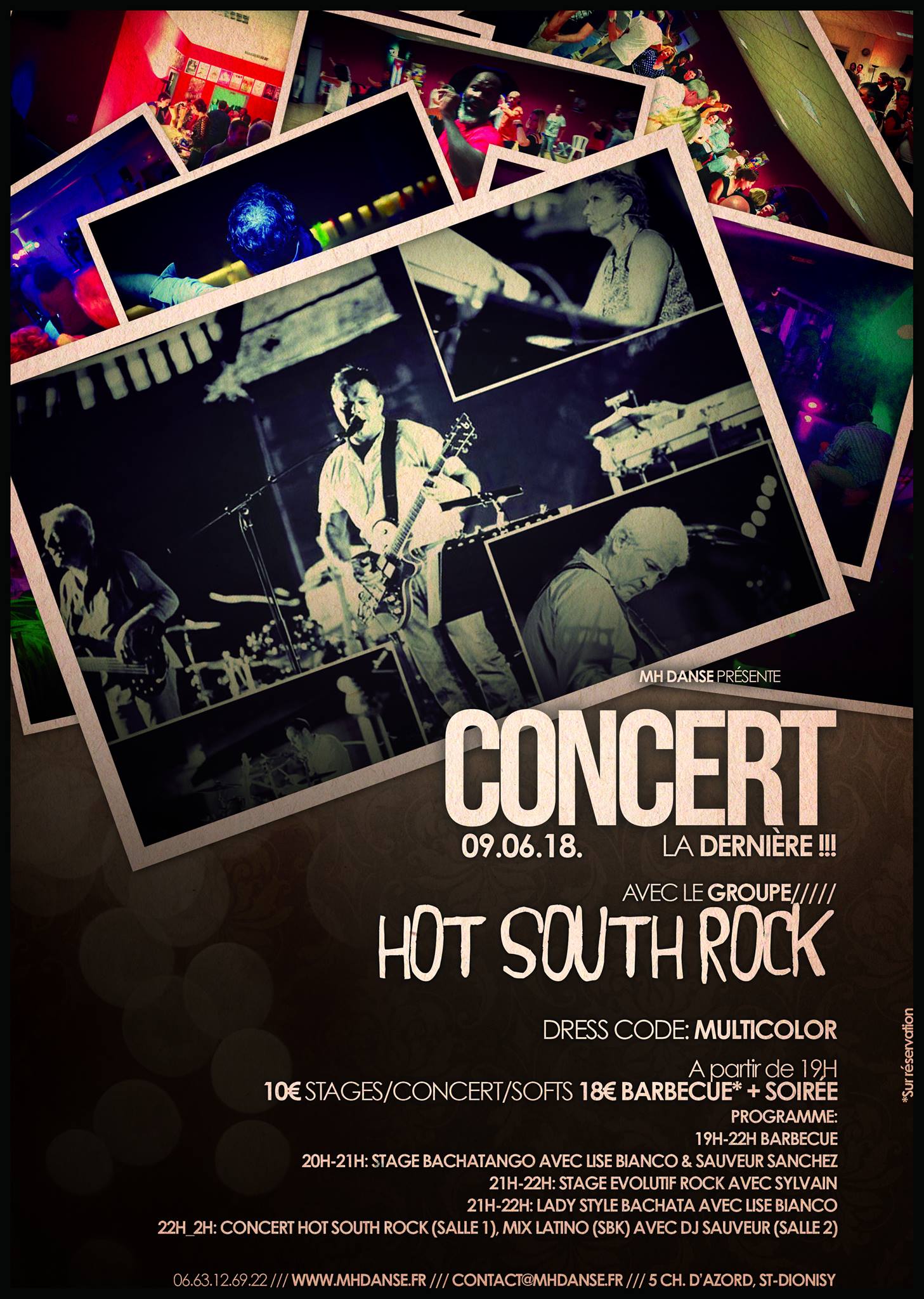 Dernière soirée mensuelle le 9 juin avec HOT SOUTH ROCK !